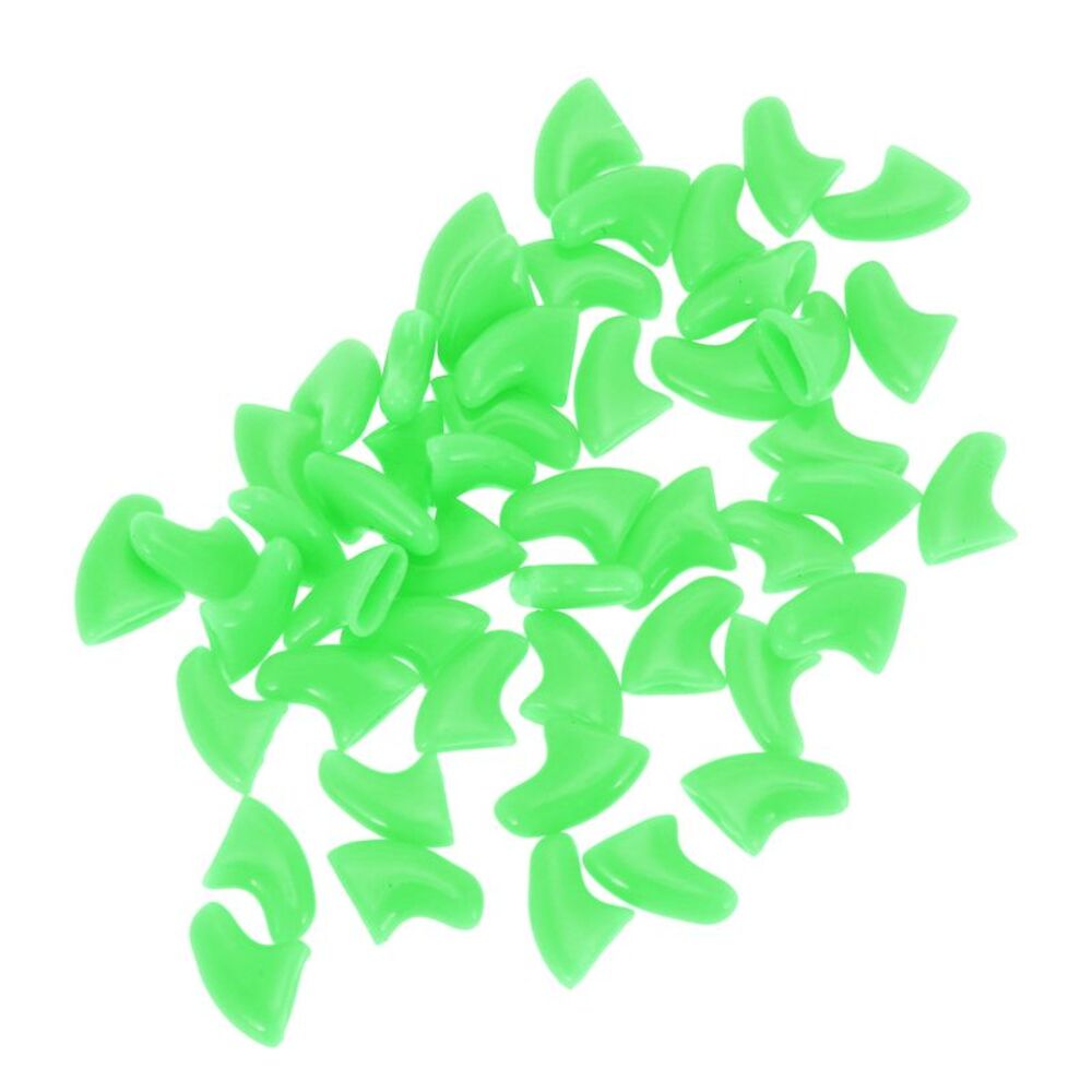 Portable Anti-scratch Pet Nail Caps 50 Pcs Green Extra Small